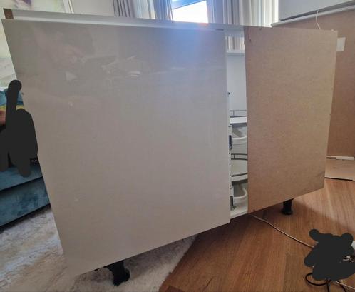 2 hoekkasten, Huis en Inrichting, Keuken | Keukenelementen, Zo goed als nieuw, 25 tot 50 cm, Wit, Ophalen