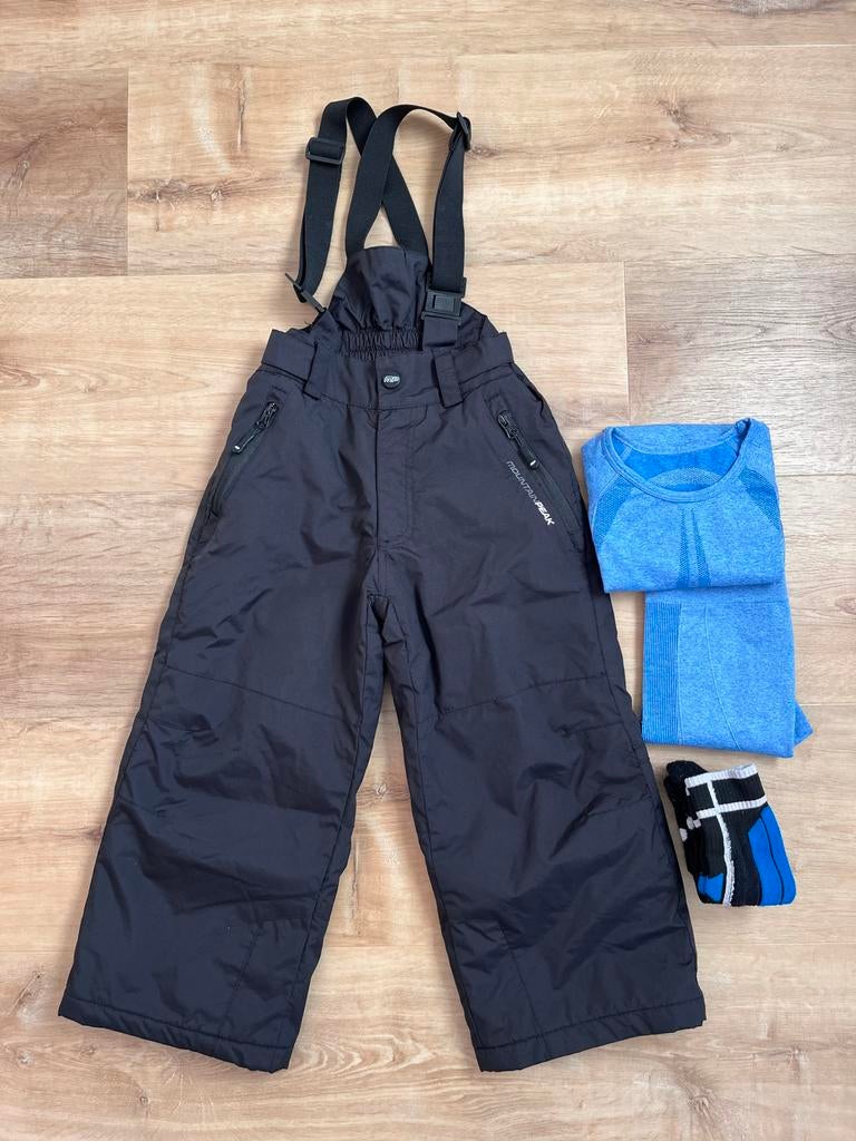 Skibroek 110 + thermokleding 110/116, Kinderen en Baby's, Kinderkleding | Maat 110, Mountainpeak, Jongen of Meisje, Zo goed als nieuw