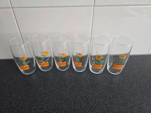 fanta orange glazen, Huis en Inrichting, Keuken | Keukenbenodigdheden, Gebruikt, Ophalen of Verzenden
