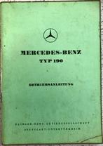 Instructieboekje Mercedes-Benz typ 190 1956, Auto diversen, Ophalen of Verzenden