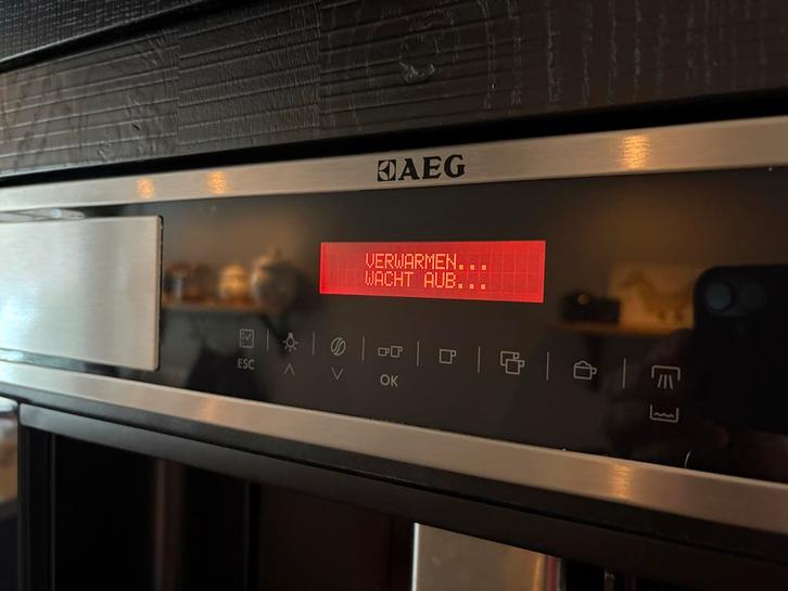 AEG PE4521-M Inbouw Koffiemachine, Witgoed en Apparatuur, Koffiezetapparaten, Gebruikt, Koffiebonen, Koffiemachine, 10 kopjes of meer