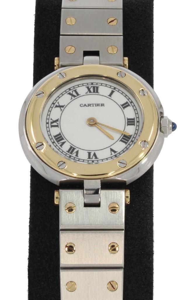 Sale! Cartier Santos dames horloge 18k goud staal 27mm fraai, Sieraden, Tassen en Uiterlijk, Horloges | Dames, Zo goed als nieuw