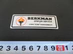 sticker barendrecht berkman energie service, Ophalen, Zo goed als nieuw, Bedrijf of Vereniging