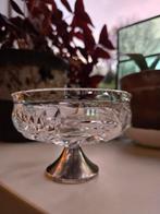 Kristallen schaaltje met zilveren voet, Antiek en Kunst, Ophalen of Verzenden