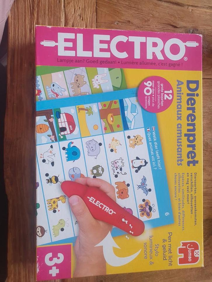 Electro Dierenpret - Leerzaam spel met pen, Hobby en Vrije tijd, Gezelschapsspellen | Bordspellen, Zo goed als nieuw, Een of twee spelers