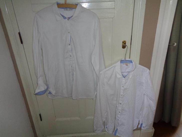 Esprit witte  katoenen blouse:mt 40, 42, Kleding | Dames, Blouses en Tunieken, Zo goed als nieuw, Maat 38/40 (M), Wit, Ophalen of Verzenden