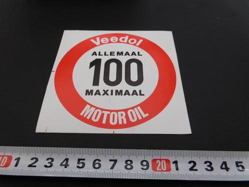 sticker Allemaal 100 maximaal VEEDOL Motor Oil, Verzamelen, Stickers, Zo goed als nieuw, Bedrijf of Vereniging, Ophalen