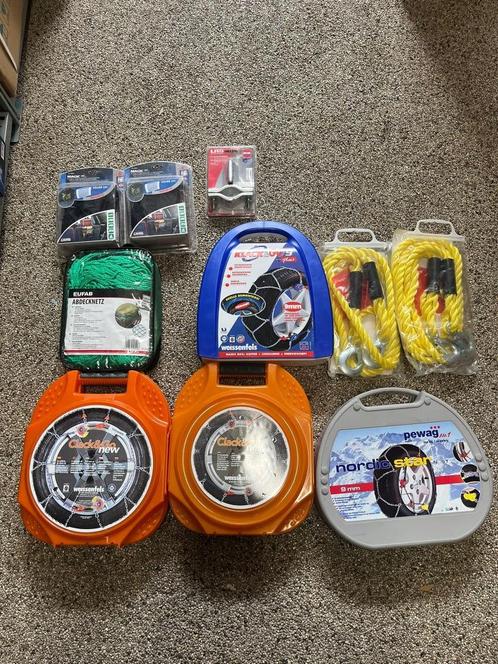 Partij Auto-accessoires Sneeuwkettingen/Sleeptouwen/Afdeknet, Auto diversen, Overige Auto diversen, Ophalen of Verzenden