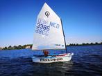 Van Wettum Optimist NED 3132 in zeer nette staat, Watersport en Boten, Open zeilboten, Ophalen, Geen motor, Gebruikt, Optimist