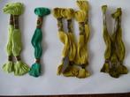 J.S. Schürer Mouliné 25 borduurgaren diverse tinten groen, Hobby en Vrije tijd, Borduren en Borduurmachines, Ophalen of Verzenden