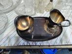 Douwe Egberts Verzilverd Roomstel vintage melk suiker set, Antiek en Kunst, Antiek | Goud en Zilver, Ophalen of Verzenden, Zilver