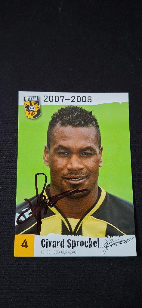Spelerskaart met handtekening; Civard Sprockel # Vitesse, Verzamelen, Sportartikelen en Voetbal, Nieuw, Spelerskaart, Vitesse