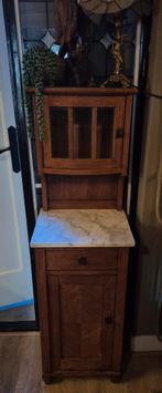 echt een uniek antiek frans art deco kastje met vitrine, Antiek en Kunst, Ophalen