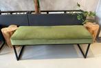 Velvet groene bankjes - Karwei Pien, Huis en Inrichting, Ophalen, Minder dan 50 cm, Gebruikt, Velvet
