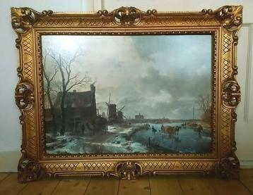 Andreas Schelfhout repro in kunststof Barok lijst 68 x 88 cm beschikbaar voor biedingen