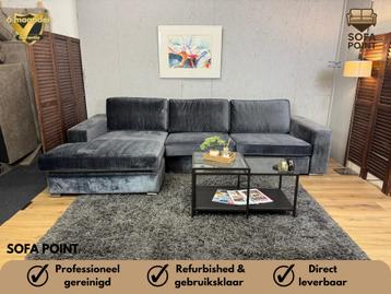 GRATIS LEVERING Nette Antraciet-Blauwe 2-Hoekse Hoekbank beschikbaar voor biedingen