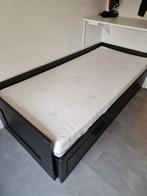 Eenpersoonsbed met uitschuifbaar gedeelte, Huis en Inrichting, Slaapkamer | Bedden, Gebruikt, 90 cm, Eenpersoons, Wit