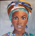 Olieverfschilderij Dame met Tulband - 50x50, Ophalen