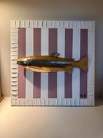 Schilderij paneel babykamer roze goud wanddecoratie, Antiek en Kunst, Kunst | Schilderijen | Abstract, Ophalen of Verzenden