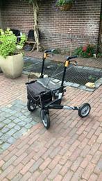 Tropo rollator, inklapbaar zwart met tas en rem., Ophalen, Opvouwbaar, Gebruikt
