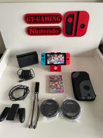 NINTENDO SWITCH NIEUW MODEL 2023 V2 MARIO KART+STUURTJES, Met 2 controllers, Ophalen of Verzenden, Zo goed als nieuw, "