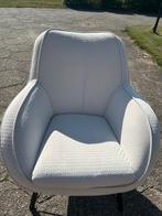 Witte fauteuil met goud lurex draad, Ophalen, Zo goed als nieuw, 50 tot 75 cm