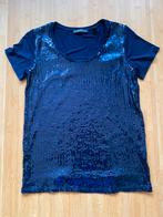 Donkerblauw pailletten-shirt Esprit, Maat 38/40 (M), Overige typen, Blauw, Ophalen of Verzenden