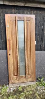 Eiken buitendeur. Jaren 30, Ophalen, Gebruikt, 80 tot 100 cm, Buitendeur