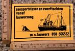 Vintage sticker zeilboot zeesportvissen Lauwersoog  strip, Ophalen of Verzenden, Zo goed als nieuw