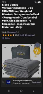 Verzwaringsdeken Sleep Comfy - Zo goed als nieuw, Huis en Inrichting, Ophalen of Verzenden