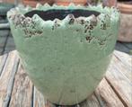 Geglazuurd plantenpotje, Rond, Ophalen of Verzenden, Zo goed als nieuw, Minder dan 25 cm
