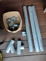 Zinken regenpijp 80mm 3x1,00m, Doe-het-zelf en Verbouw, Buizen en Afvoer, Ophalen, Zo goed als nieuw, Zink, Minder dan 2 meter