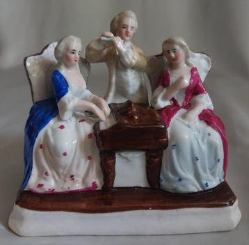 Samen muziek maken - Piano - Fluit - Zang - Porselein - 1900 beschikbaar voor biedingen