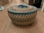 Rieten Mand met Deksel - Ø32cm, Ophalen, Zo goed als nieuw, Overige materialen, Minder dan 50 cm