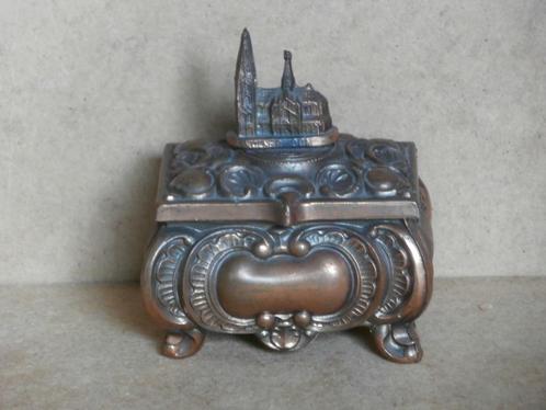 Antiek bruidskistje bijouterie doosje kistje Kölner Dom kerk, Antiek en Kunst, Curiosa en Brocante, Ophalen of Verzenden