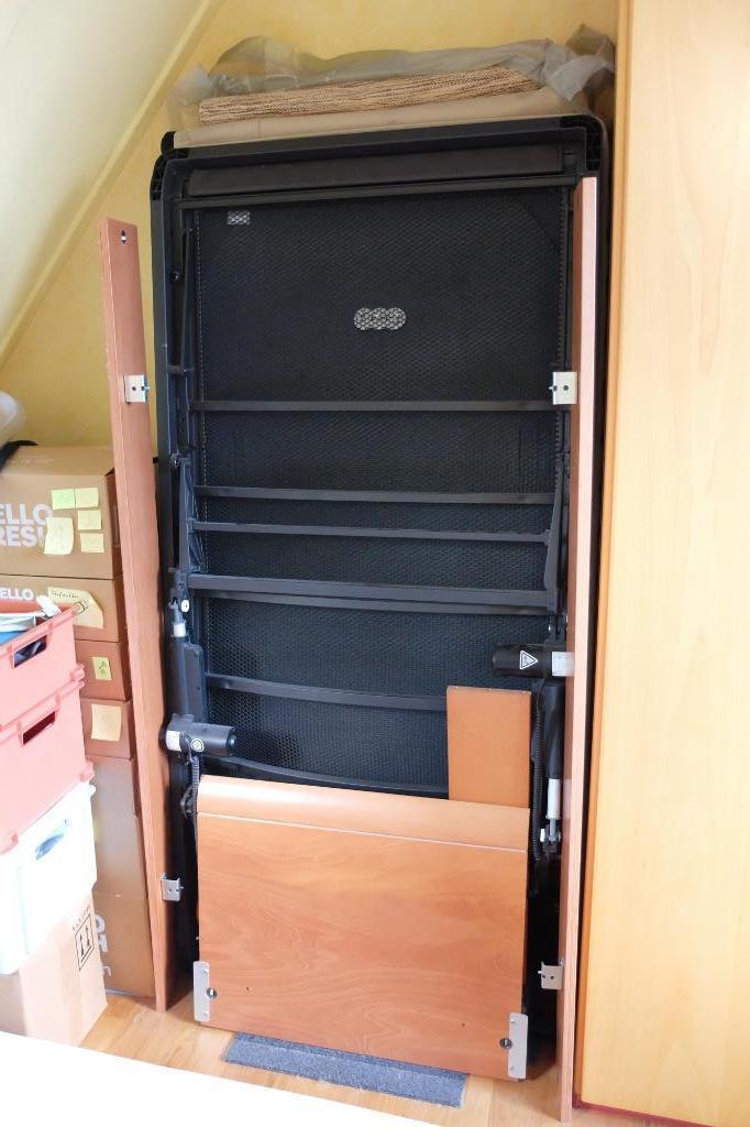 eenpersoons bed, Auping, Huis en Inrichting, Slaapkamer | Bedden, Zo goed als nieuw, Eenpersoons, 90 cm, 190 cm of minder, Hout