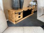 Dressoir wandkast tv meubel mango met ijzeren roldeur, Ophalen, Nieuw, Met deur(en), Industrieel landelijk brocant mangohout meubels