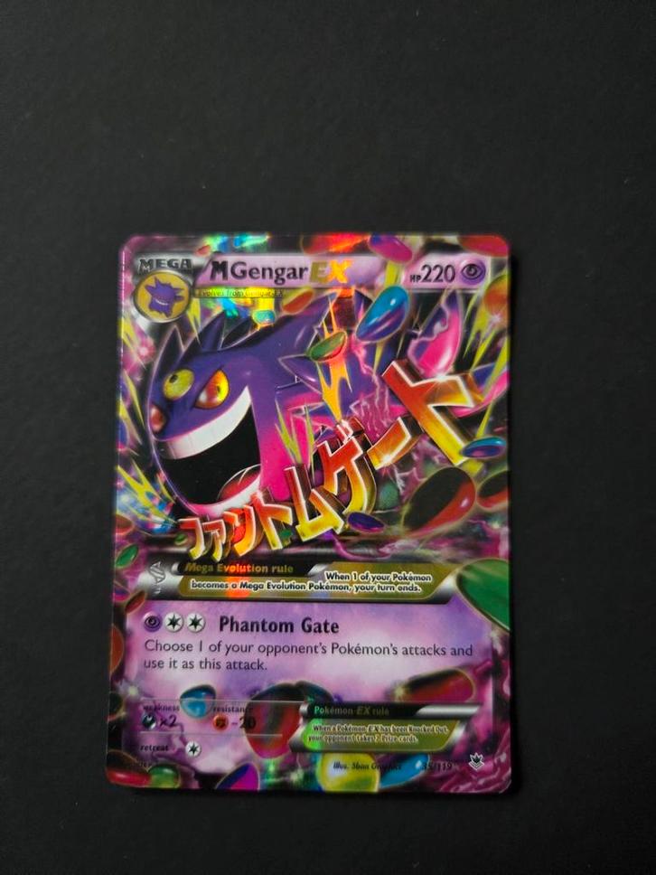 Mega gengar ex 35/119 Pokemon Phantom Forces, Hobby en Vrije tijd, Verzamelkaartspellen | Pokémon, Zo goed als nieuw, Booster