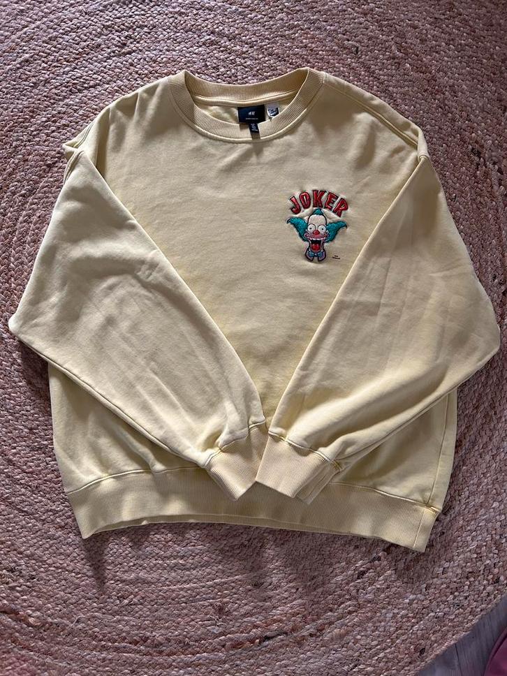 Oversized sweater H&M x The Simpsons, Kleding | Heren, Truien en Vesten, Zo goed als nieuw, Maat 52/54 (L), Geel, Verzenden