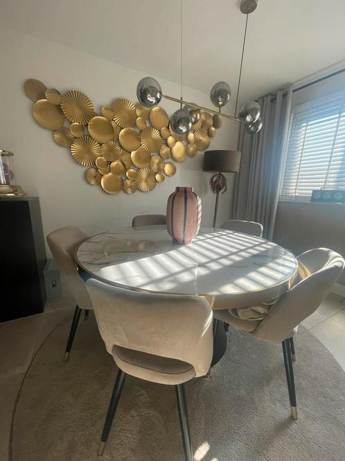 Richmond Eettafel Odin met 5 stoelen  en 1 Salontafel, Huis en Inrichting, Complete eetkamers, Zo goed als nieuw, Ophalen