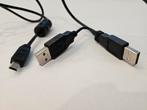 Mini USB naar 2x USB Externe hardeschijf behuizing kabel, Extern, Ophalen of Verzenden, HDD, Laptop