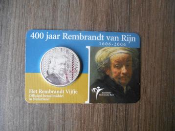 5 Euro 2006 Rembrandt van Rijn Vijfje UNC Coincard zilver beschikbaar voor biedingen