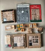 Partij houten stempels clear stamps pons en embellishments, Hobby en Vrije tijd, Stempelen, Ophalen of Verzenden, Zo goed als nieuw