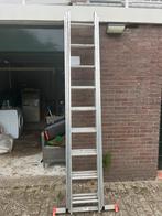 Aluminium ladder 3 x 9, Doe-het-zelf en Verbouw, Ladders en Trappen, Gebruikt, Ophalen of Verzenden, Ladder, Opvouwbaar of Inschuifbaar