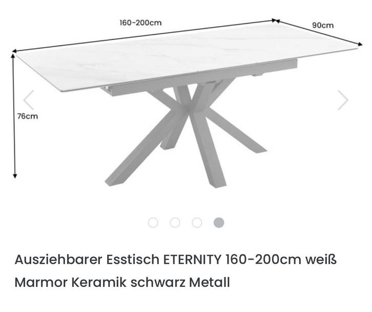 Uitschuifbare Eettafel - Modern Design, Huis en Inrichting, Tafels | Eettafels, Zo goed als nieuw, 50 tot 100 cm, 150 tot 200 cm