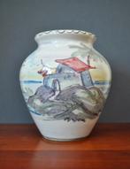 Vintage Vaasje Pastel Kleuren 12,5 cm, Gebruikt, Overige kleuren, Aardewerk of Porselein, Ophalen of Verzenden