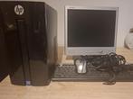Hp systeem mini tower met scherm, muis, toetsenbord, Computers en Software, Desktop Pc's, Ophalen, HDD, Met monitor, Minder dan 2 Ghz