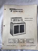 Service manual Seeburg Console, Ophalen of Verzenden, Zo goed als nieuw, 1950 tot 1960, Seeburg