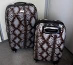 2 CHIQUE KOFFERS,CLAYMORE ,SLANGENMOTIEF,HARD CASE 1 GR,1 KL, Sieraden, Tassen en Uiterlijk, 60 tot 70 cm, Uitschuifbare handgreep