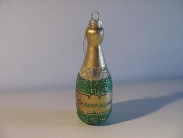 Champagne kerstbal / ornament beschikbaar voor biedingen